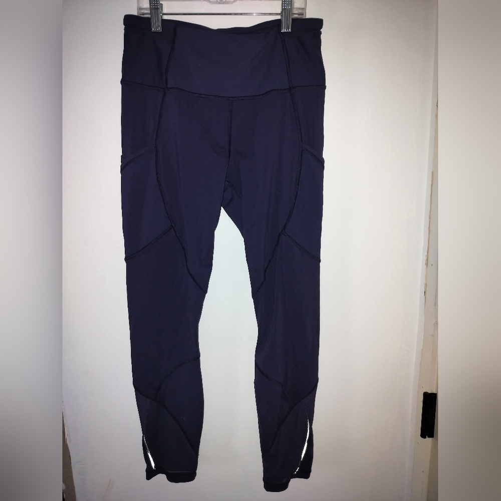 Lululemon running tights size 8 leggings navy blue